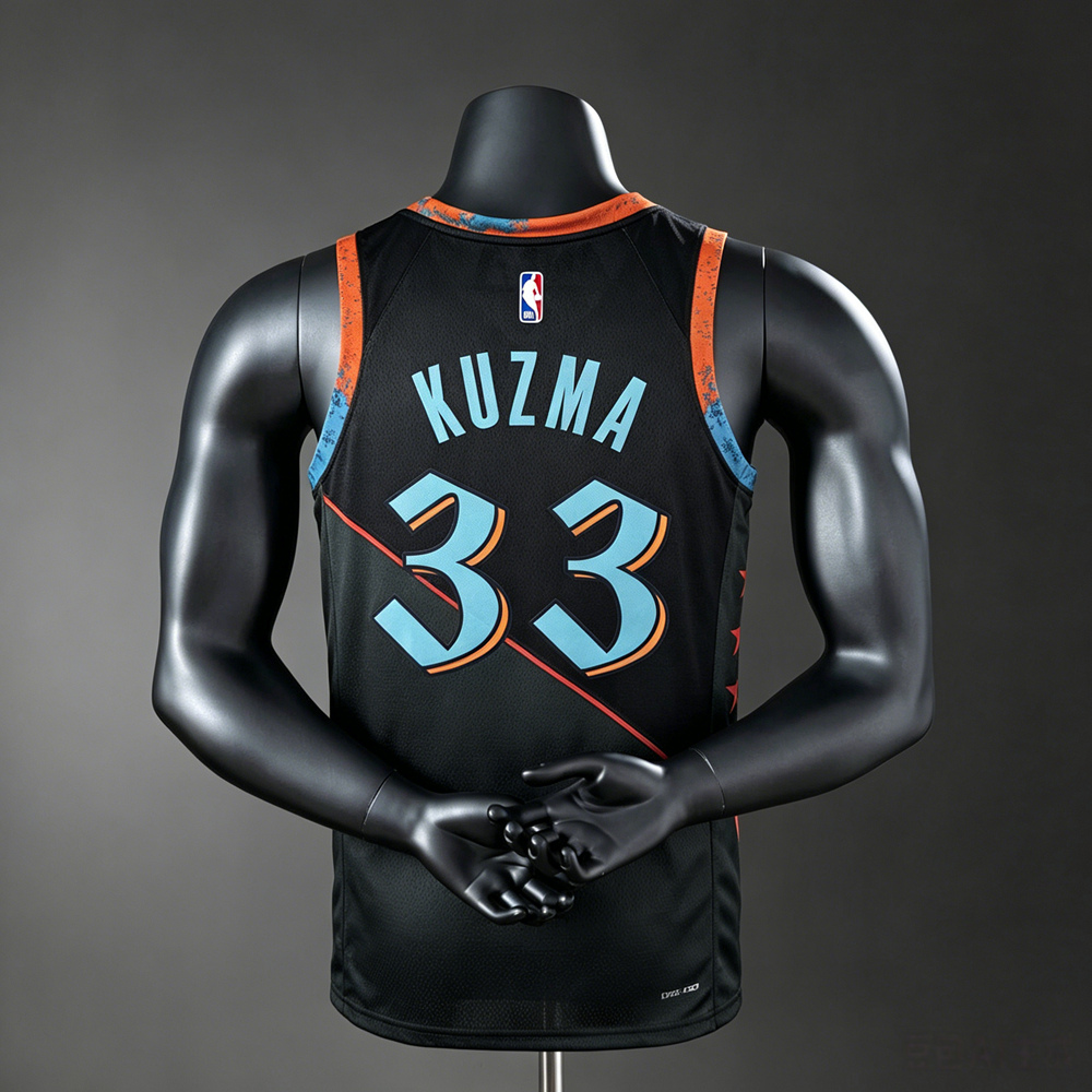 Washington Wizards City Edition Kuzma #33 NBA Jersey Silk Version Foto 2