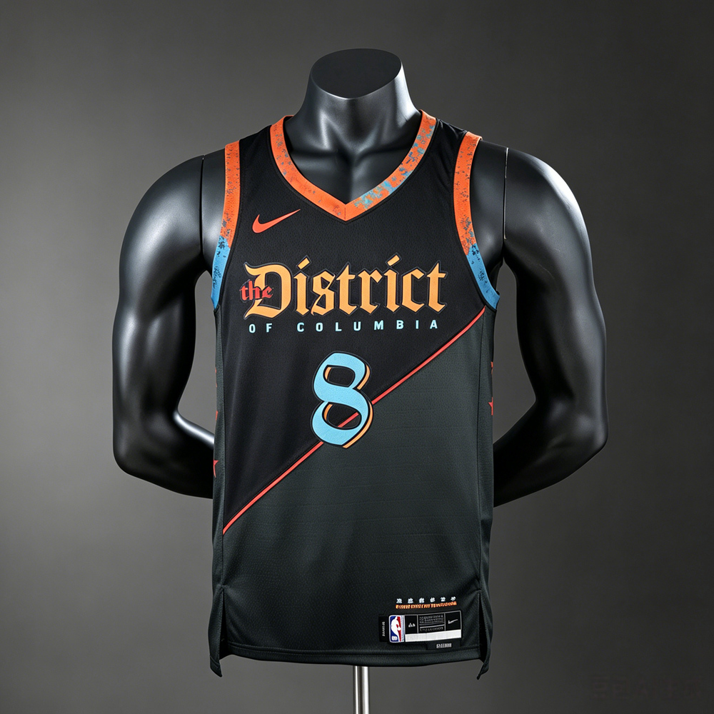 Washington Wizards City Edition Avdija #8 NBA Jersey Silk Version