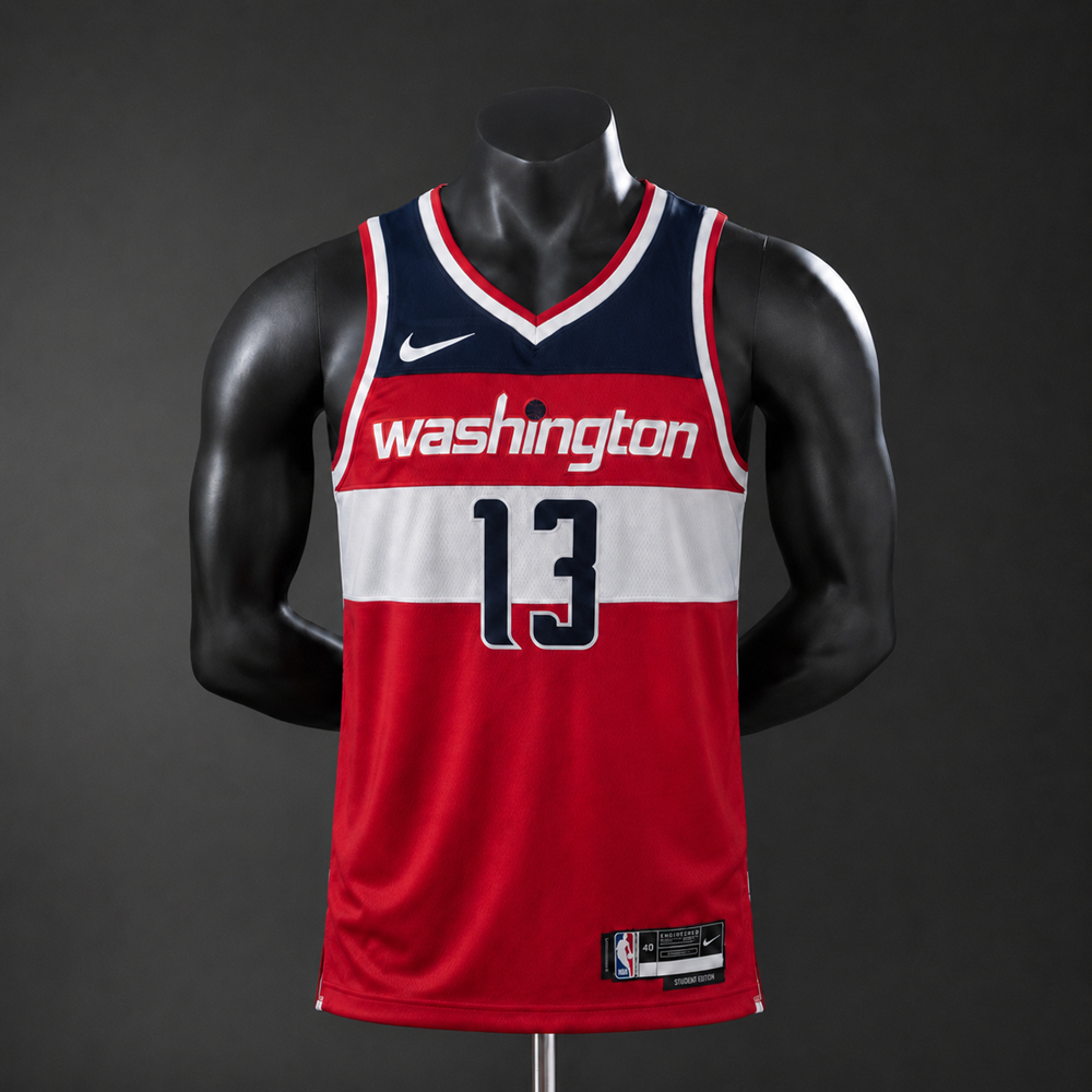 Washington Wizards Statement Edition Poole #13 NBA Jersey Silk Version