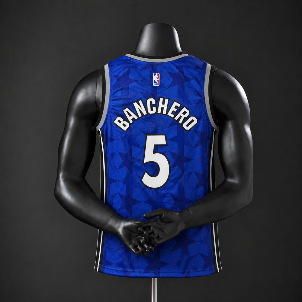 Orlando Magic City Edition Paolo Banchero #5 NBA Jersey Embroidered Version Foto 2