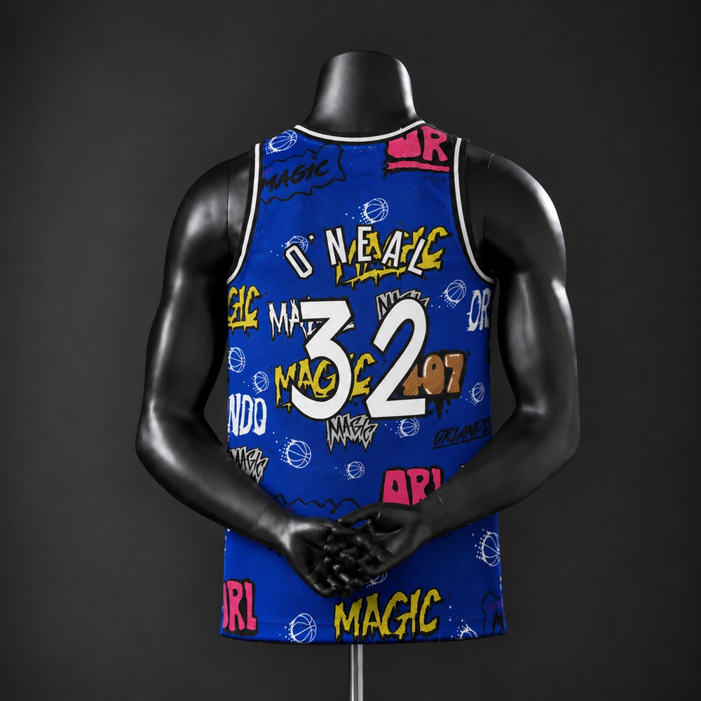 Orlando Magic Hardwood Classics Edition O'Neal #32 NBA Jersey Embroidered Version Foto 2