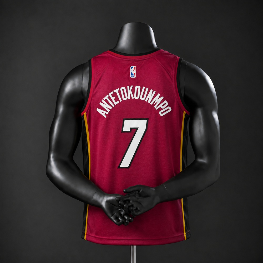Miami Heat Statement Edition Giannis Antetokounmpo #7 NBA Jersey Embroidered Version Foto 2