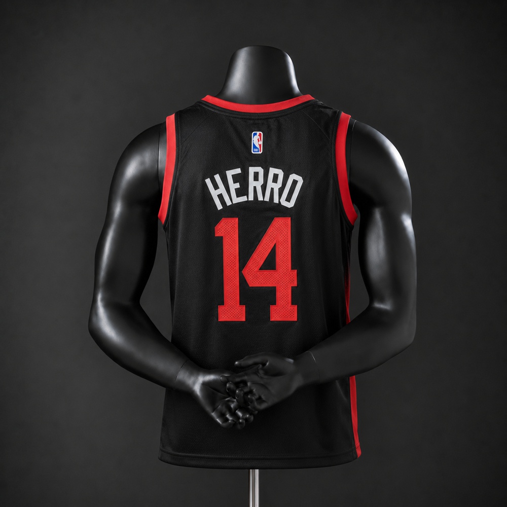 Miami Heat City Edition Tyler Herro #14 NBA Jersey Embroidered Version Foto 2