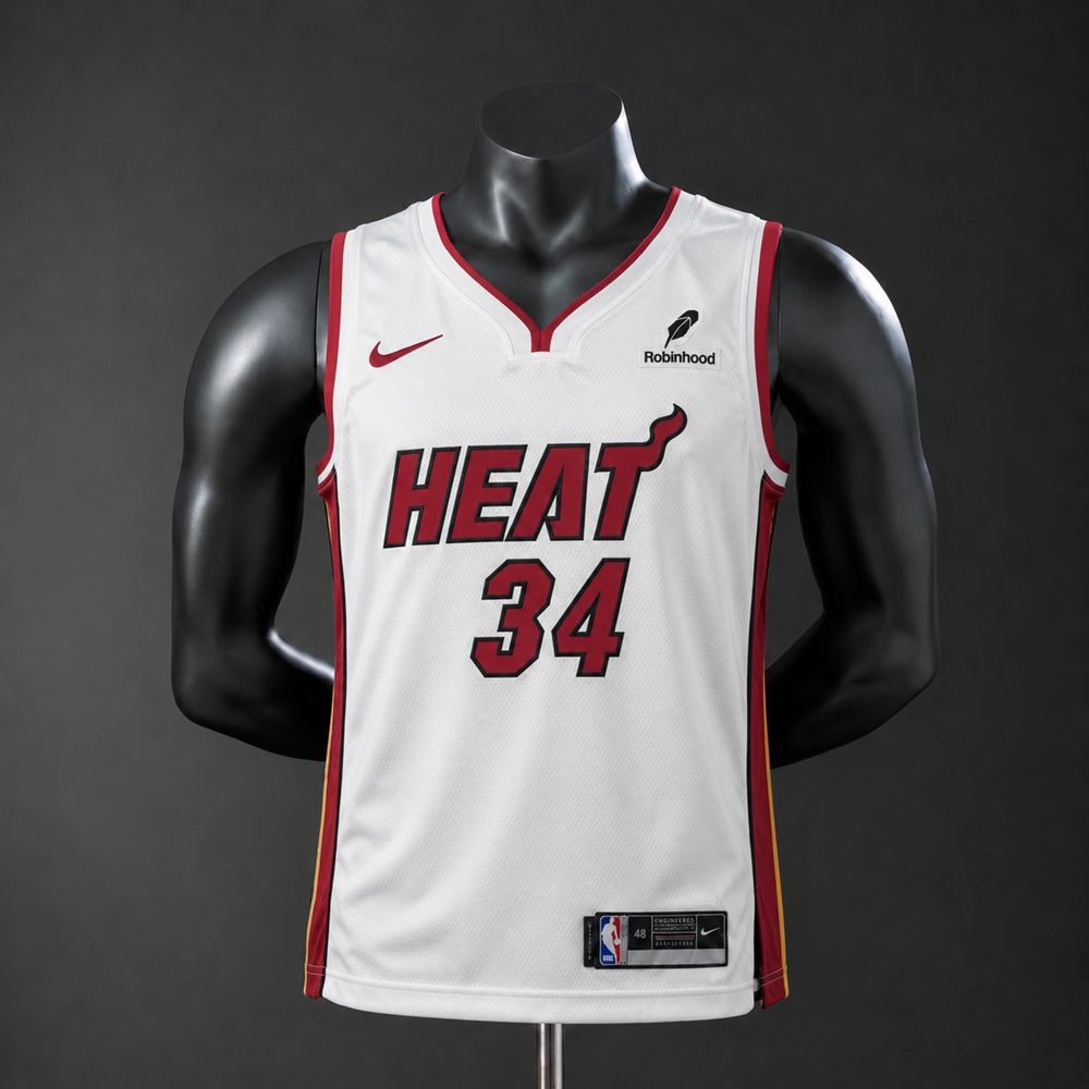 Miami Heat Association Edition Custom #34 NBA Jersey Embroidered Version