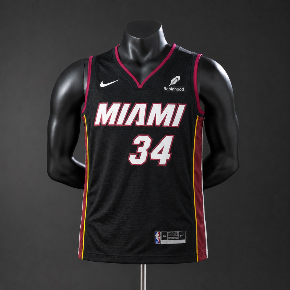 Miami Heat Icon Edition Custom #34 NBA Jersey Embroidered Version