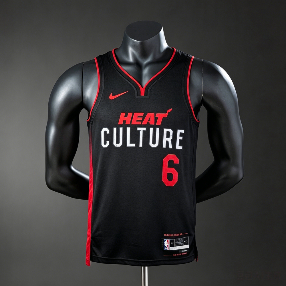 Miami Heat City Edition LeBron James #6 NBA Jersey Silk Version
