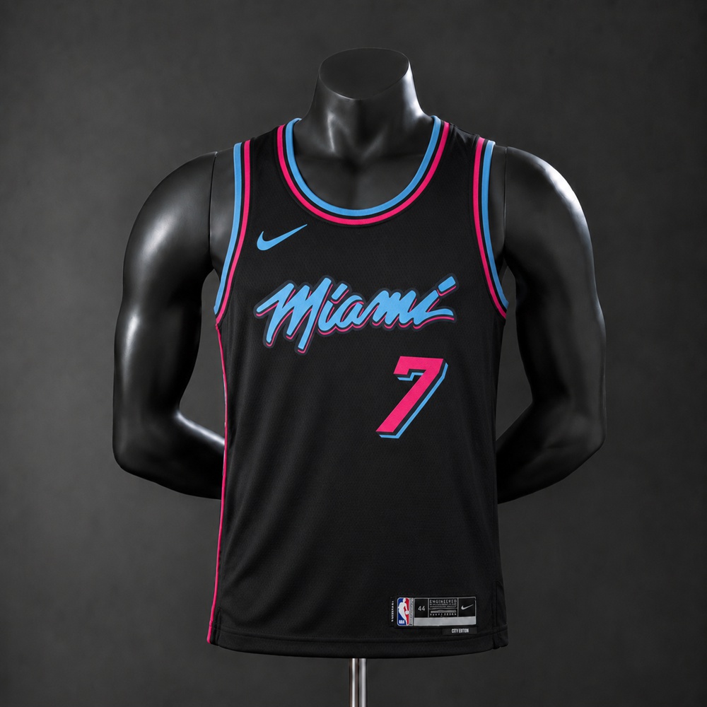 Miami Heat City Edition Antetokounmpo #7 NBA Jersey Silk Version
