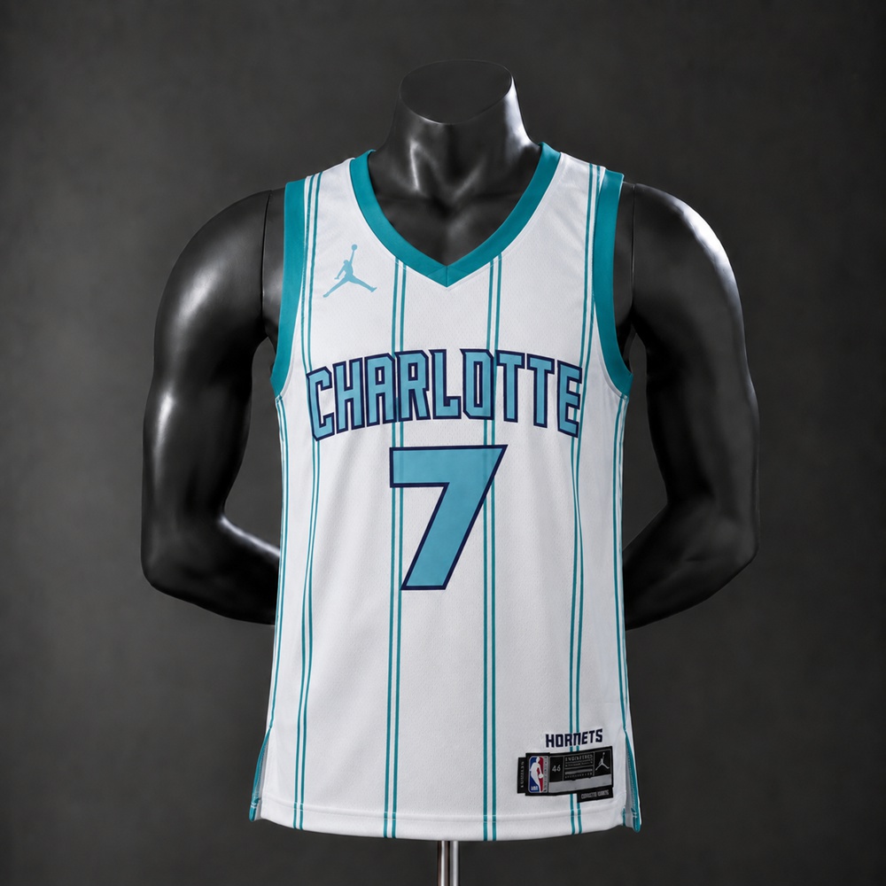 Charlotte Hornets Association Edition Knueppel #7 NBA Jersey Silk Version