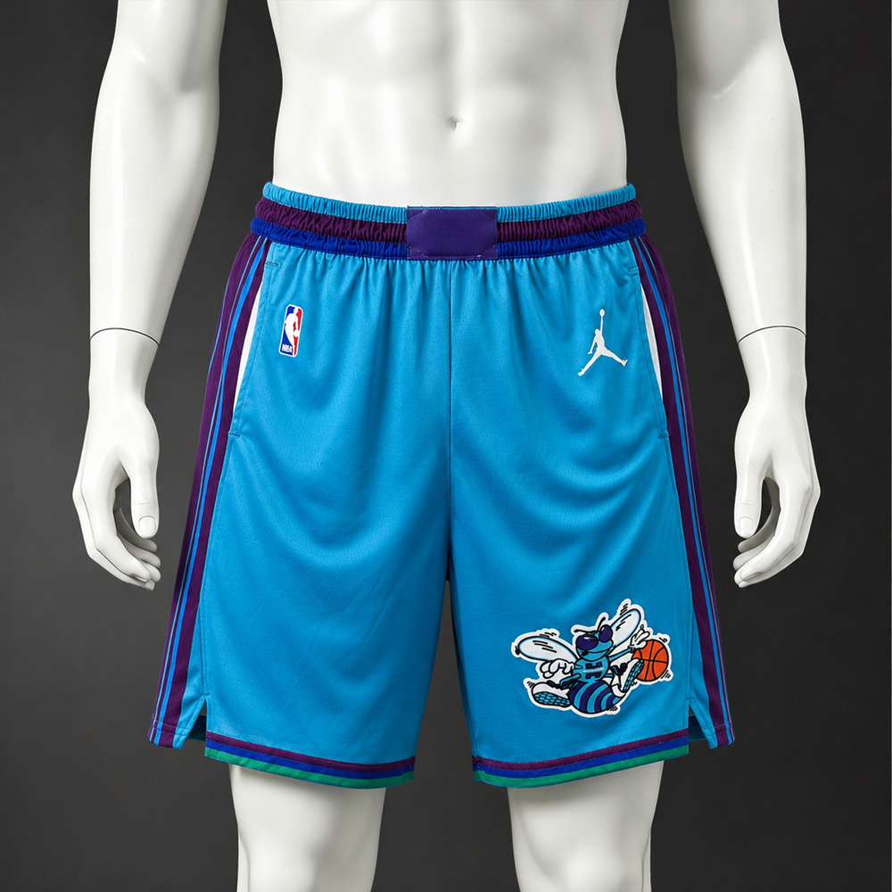 Charlotte Hornets Classic Edition Basketball NBA Shorts Silk Version