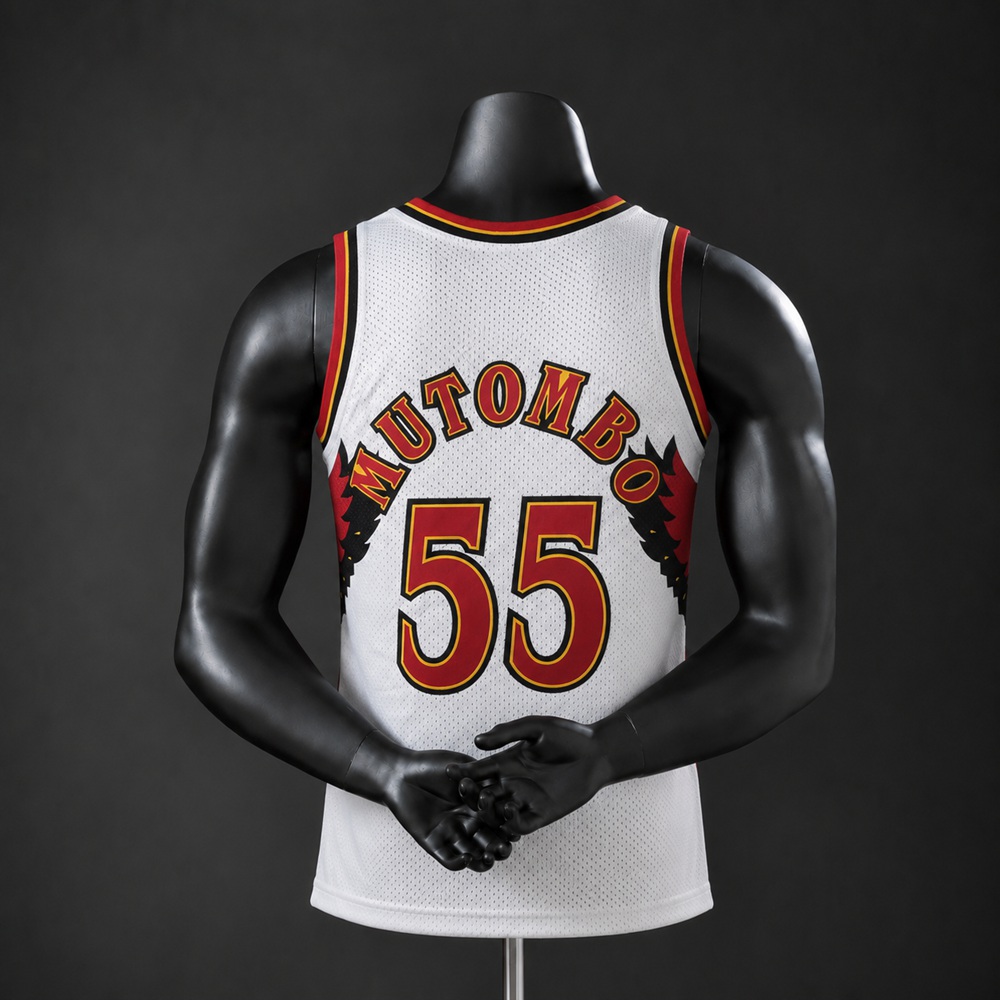 Atlanta Hawks Classic Edition Mutombo #55 NBA Jersey Embroidered Version Foto 2
