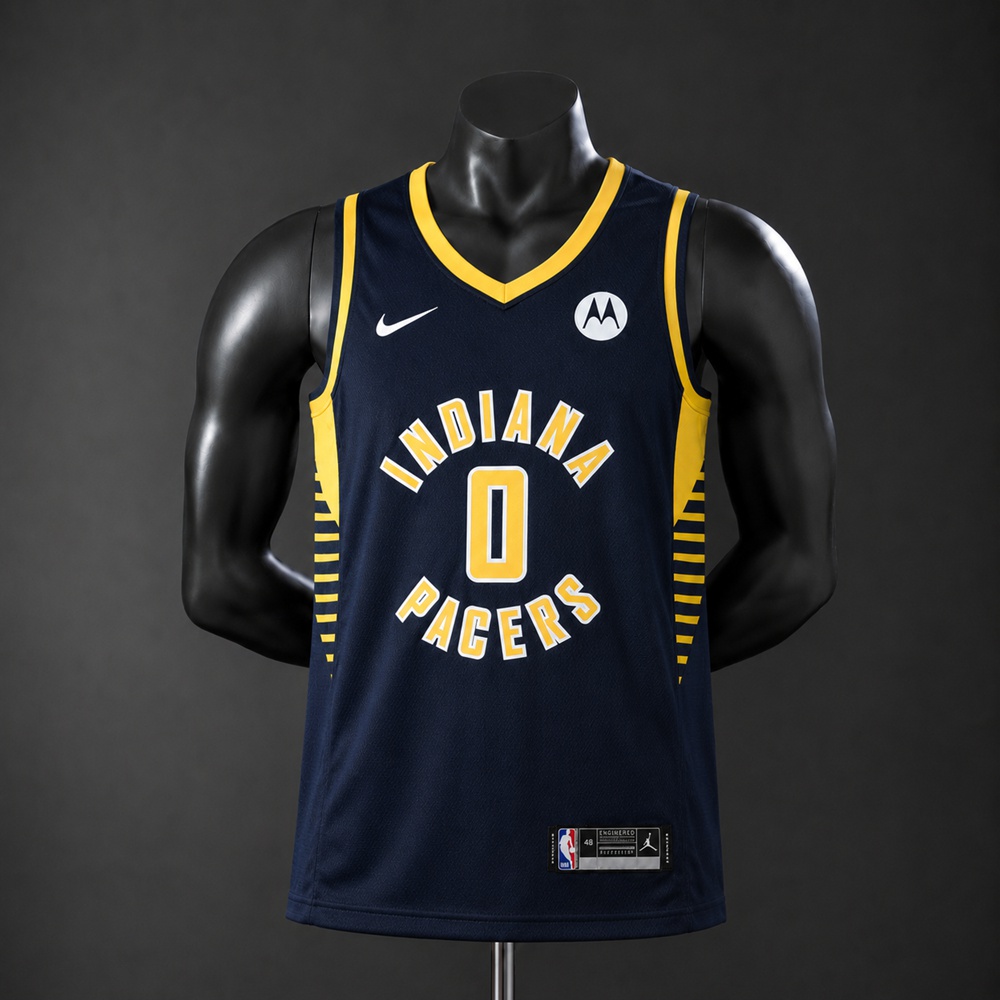 Indiana Pacers City Edition Haliburton #0 NBA Jersey Embroidered Version
