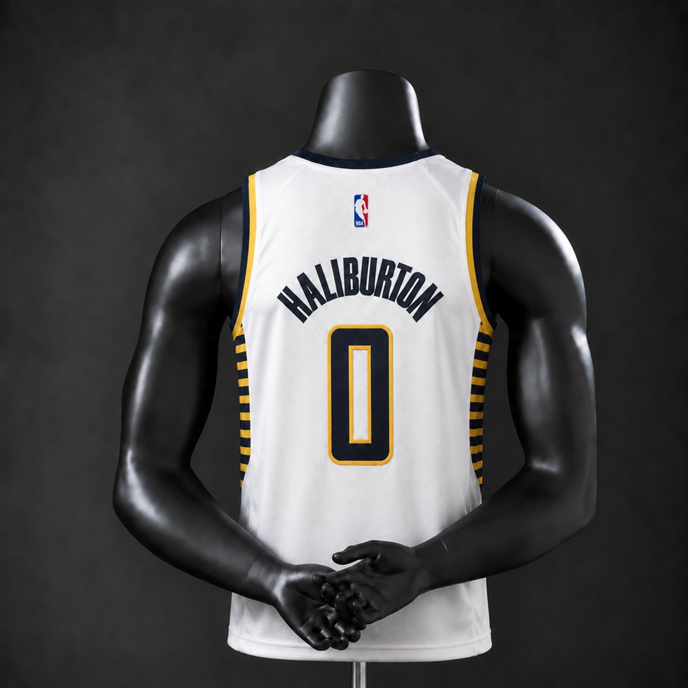 Indiana Pacers  City Edition Tyrese Haliburton #0 NBA Jersey Embroidered Version Foto 2