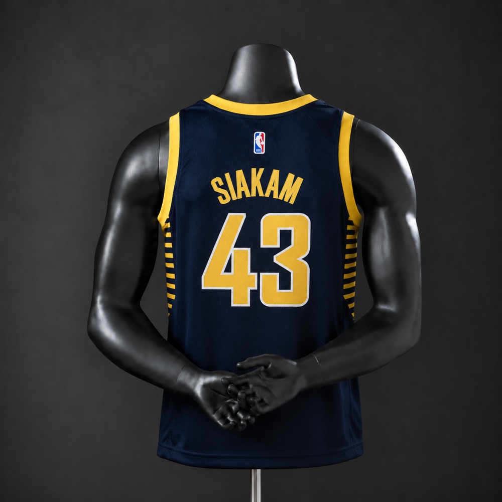 Indiana Pacers City Edition Pascal Siakam #43 NBA Jersey Embroidered Version Foto 2