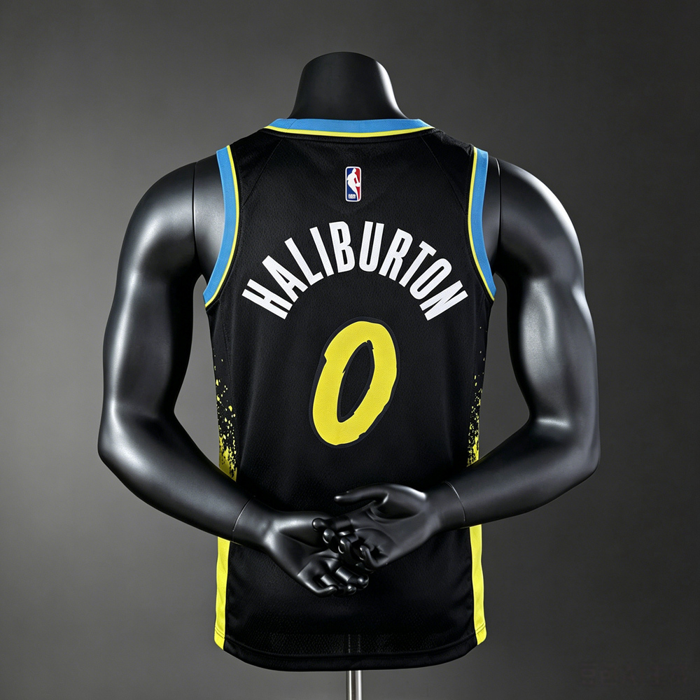 Indiana Pacers City Edition Haliburton #0 NBA Jersey Silk Version Foto 2