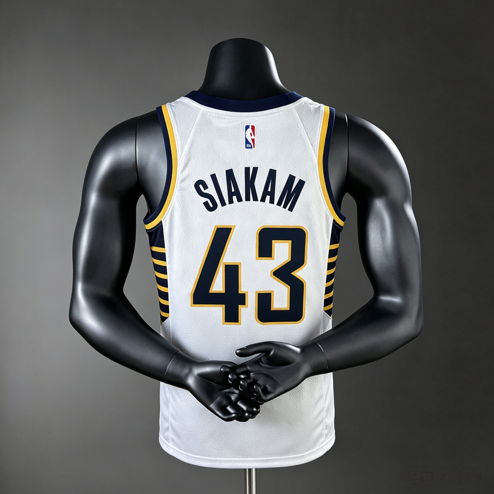 Indiana Pacers Association Edition Siakam #43 NBA Jersey Silk Version Foto 2