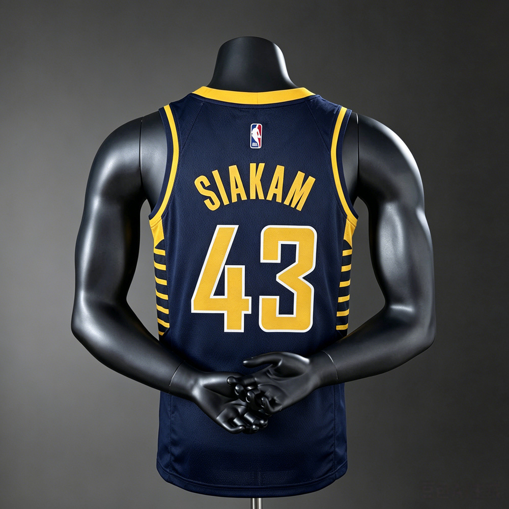 Indiana Pacers Icon Edition Siakam #43 NBA Jersey Silk Version Foto 2