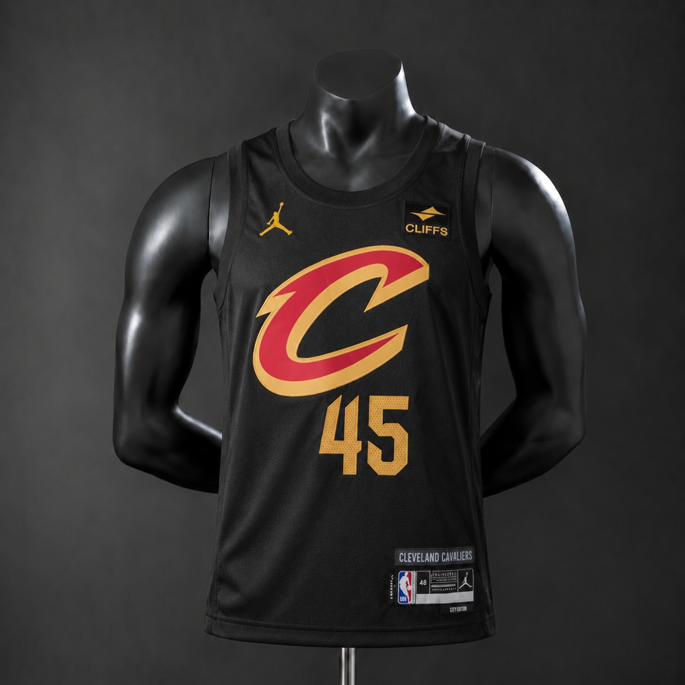 Cleveland Cavaliers City Edition Mitchell #45 NBA Jersey Embroidered Version