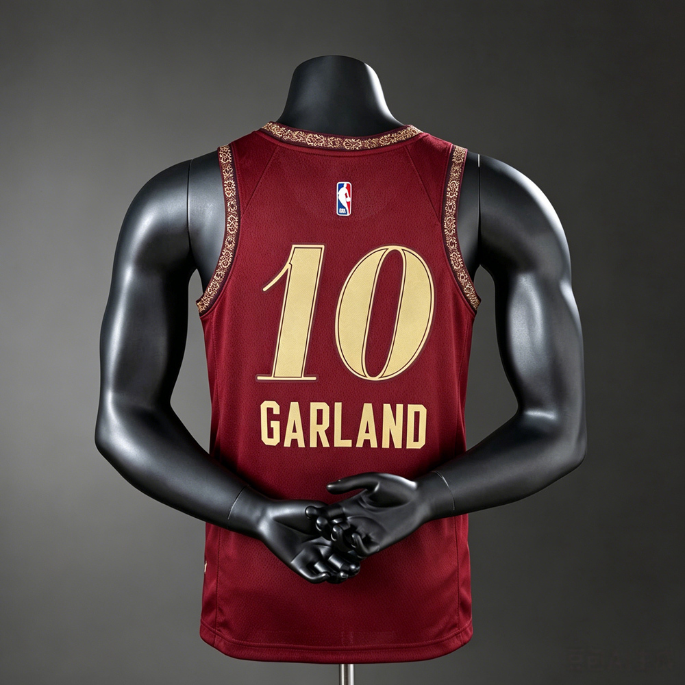 Cleveland Cavaliers City Edition Garland #10 NBA Jersey Silk Version Foto 2