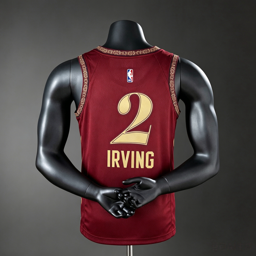 Cleveland Cavaliers City Edition Kyrie Irving #2 NBA Jersey Silk Version Foto 2