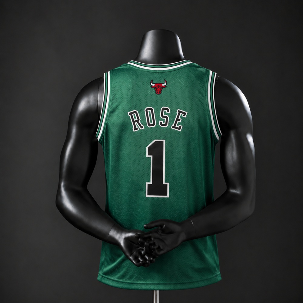 Chicago Bulls Hardwood Classics Derrick Rose #1 NBA Jersey Embroidered Version Foto 2