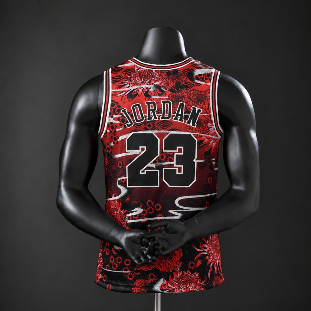 Chicago Bulls Hardwood Classics Edition Michael Jordan #23 NBA Jersey Embroidered Version Foto 2