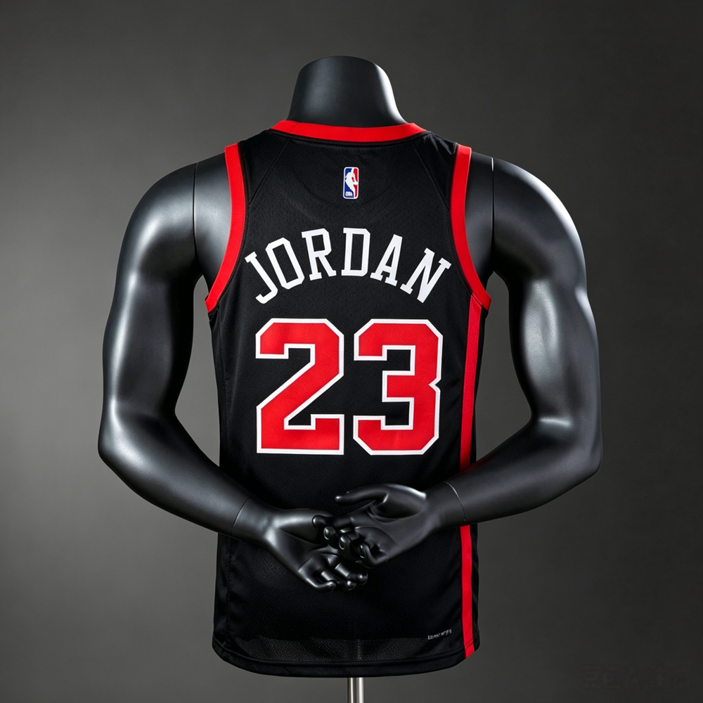Chicago Bulls City Edition Michael Jordan #23 NBA Jersey Silk Version Foto 2