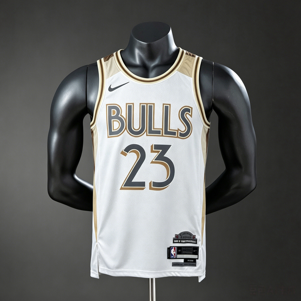 Chicago Bulls Icon Edition Jordan #23 NBA Jersey Silk Version