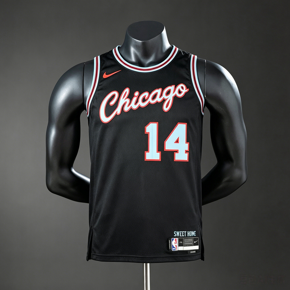 Chicago Bulls City Edition Buzelis #14 NBA Jersey Silk Version