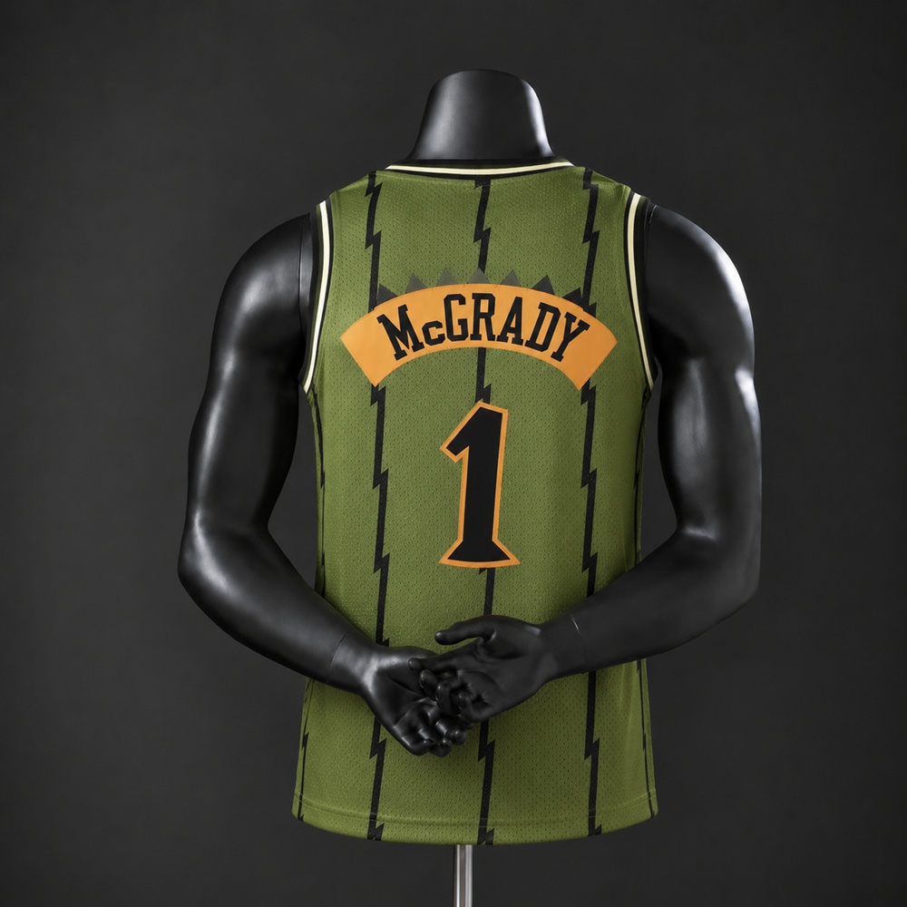 Toronto Raptors Hardwood Classics McGrady #1 NBA Jersey Embroidered Version Foto 2