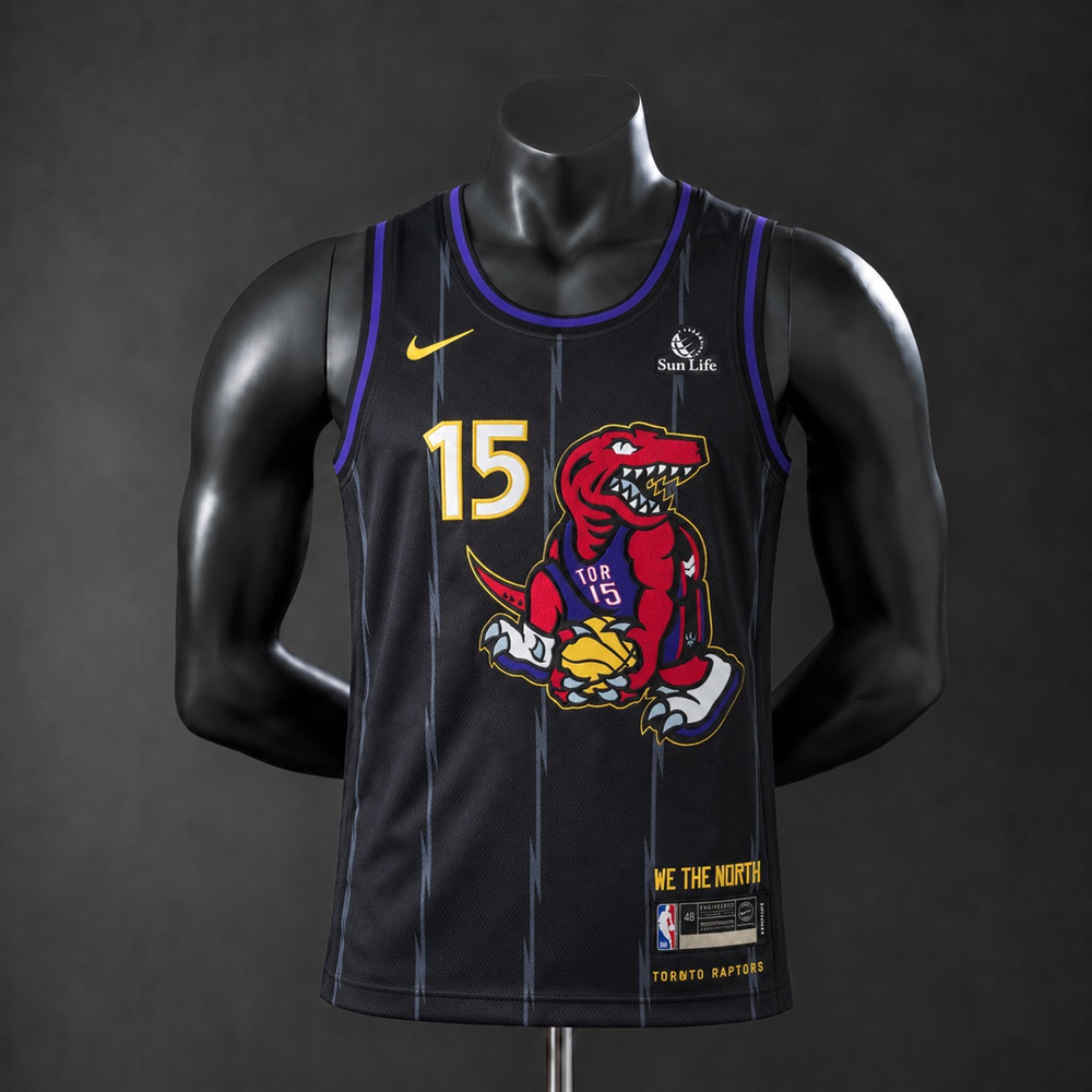 Toronto Raptors City Edition Carter #15 NBA Jersey Embroidered Version