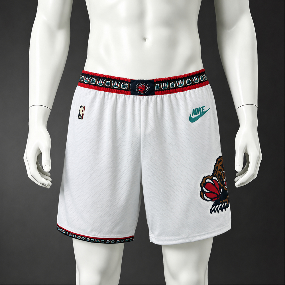 Toronto Raptors White Edition Basketball NBA Shorts Silk Version