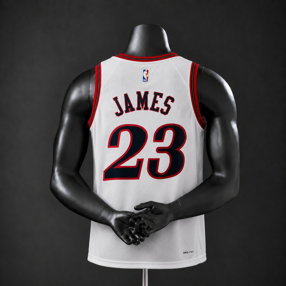 Philadelphia 76ers Core Edition LeBron James #23 NBA Jersey Silk Version Foto 2