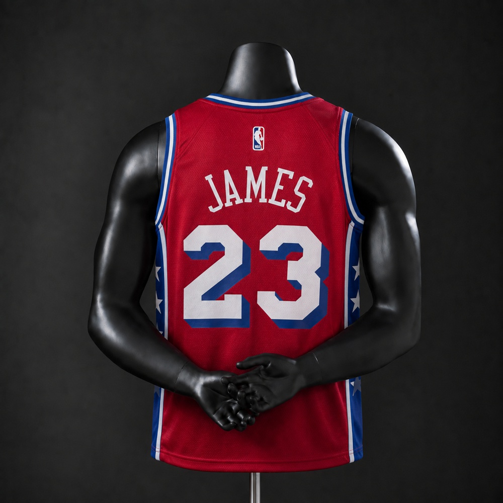 Philadelphia 76ers Statement Edition James #23 NBA Jersey Silk Version Foto 2