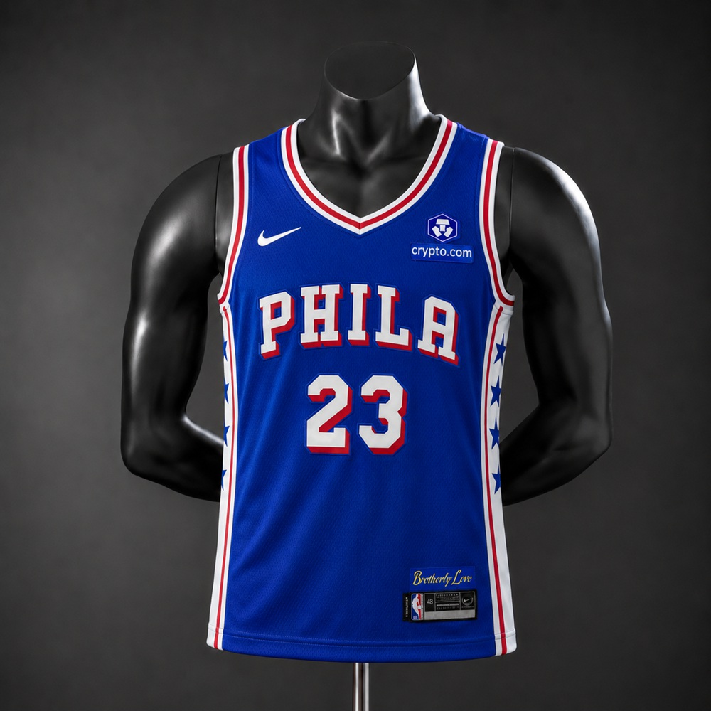 Philadelphia 76ers  Icon Edition LeBron James #23 NBA Jersey Embroidered Version