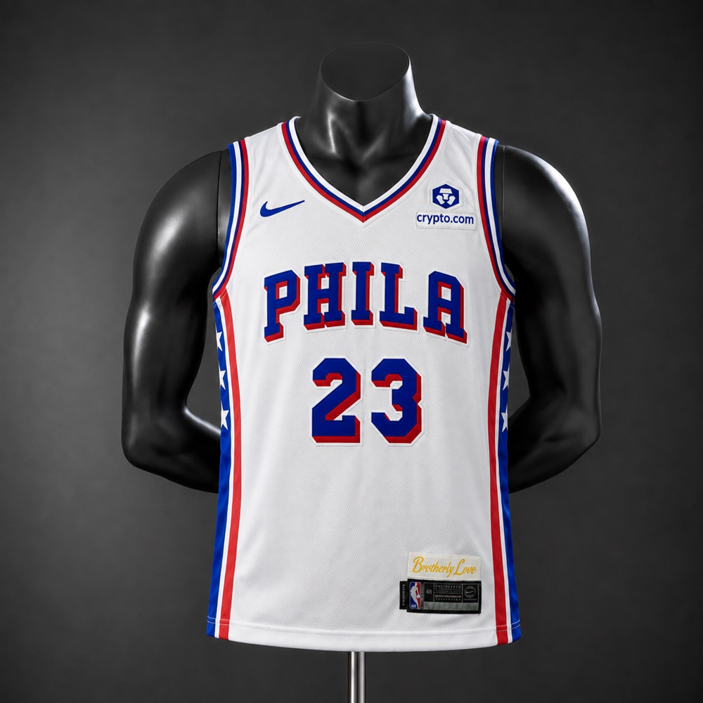 Philadelphia 76ers Association Edition LeBron James #23 NBA Jersey Embroidered Version