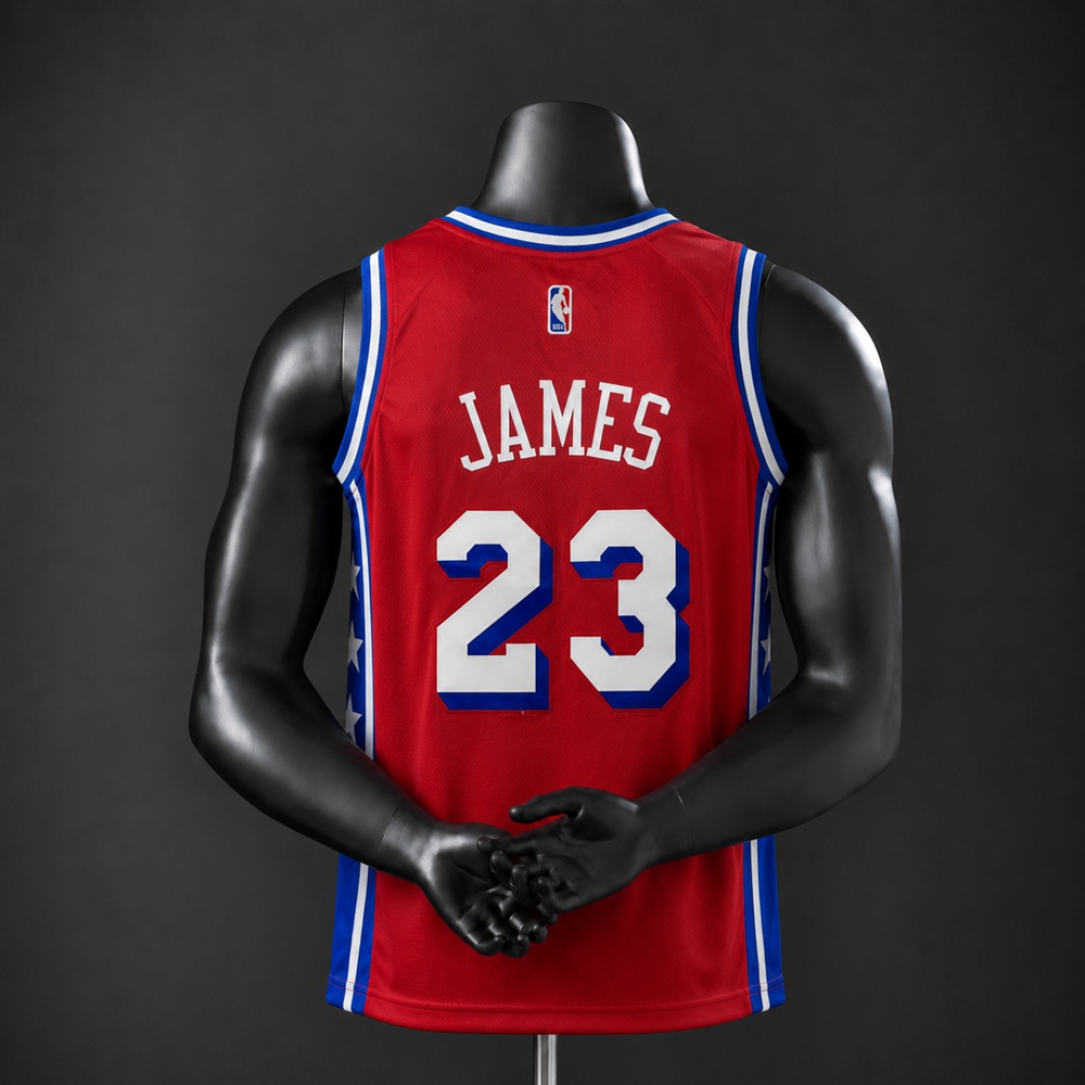 Philadelphia 76ers Statement Edition LeBron James #23 NBA Jersey Embroidered Version Foto 2