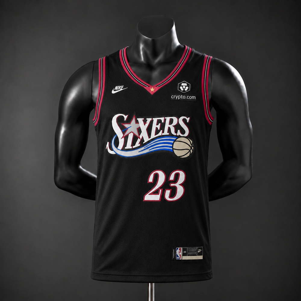Philadelphia 76ers Hardwood Classic Edition LeBron James #23 NBA Jersey Embroidered Version