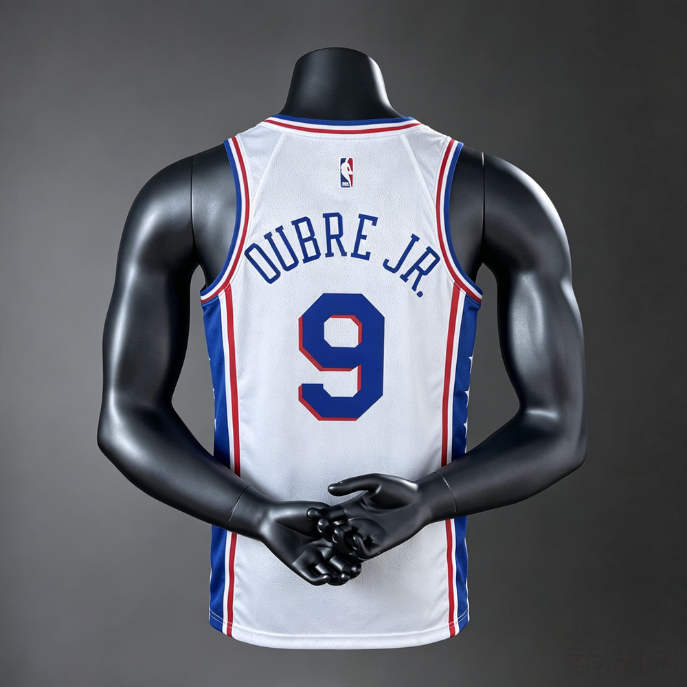 Philadelphia 76ers Association Edition Oubre Jr. #9 NBA Jersey Silk Version Foto 2