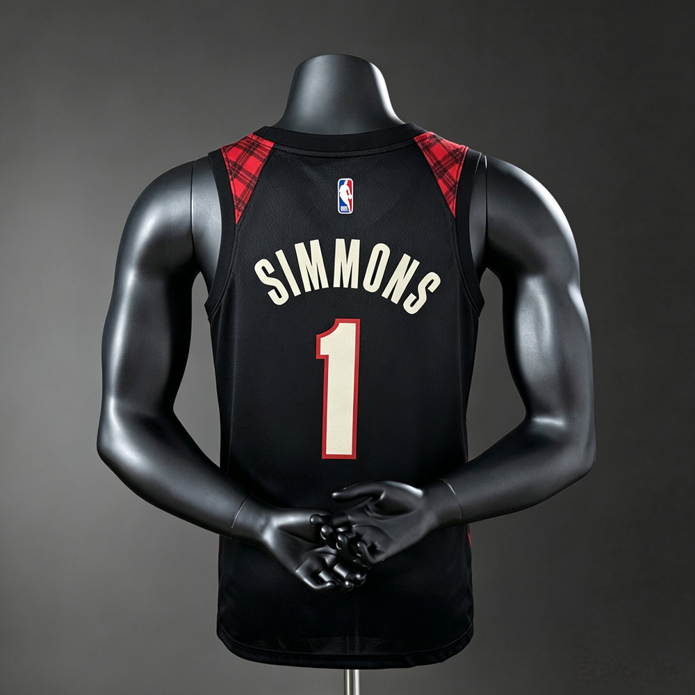 Philadelphia 76ers City Edition Simmons #1 NBA Jersey Silk Version Foto 2