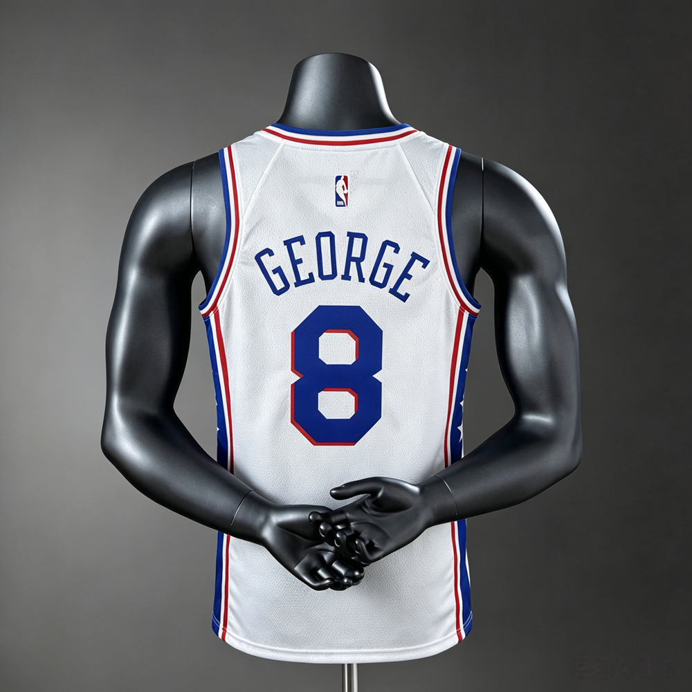 Philadelphia 76ers City Edition George #8 NBA Jersey Silk Version Foto 2