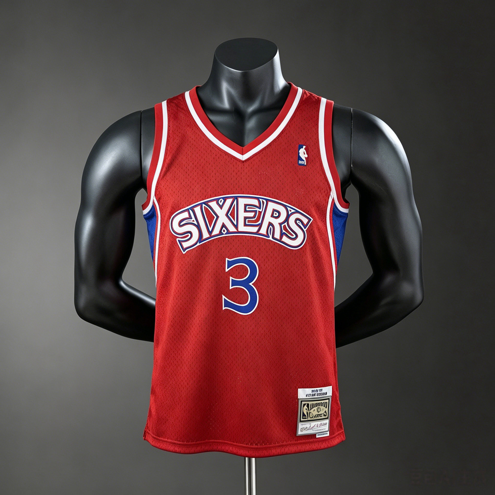 Philadelphia 76ers Classic Edition Iverson #3 NBA Jersey Silk Version