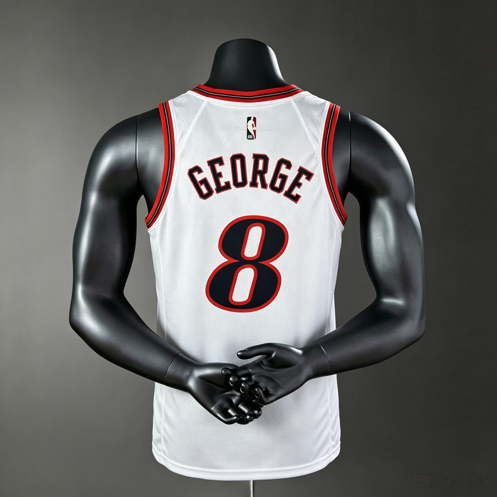 Philadelphia 76ers Classic Edition George #8 NBA Jersey Silk Version Foto 2