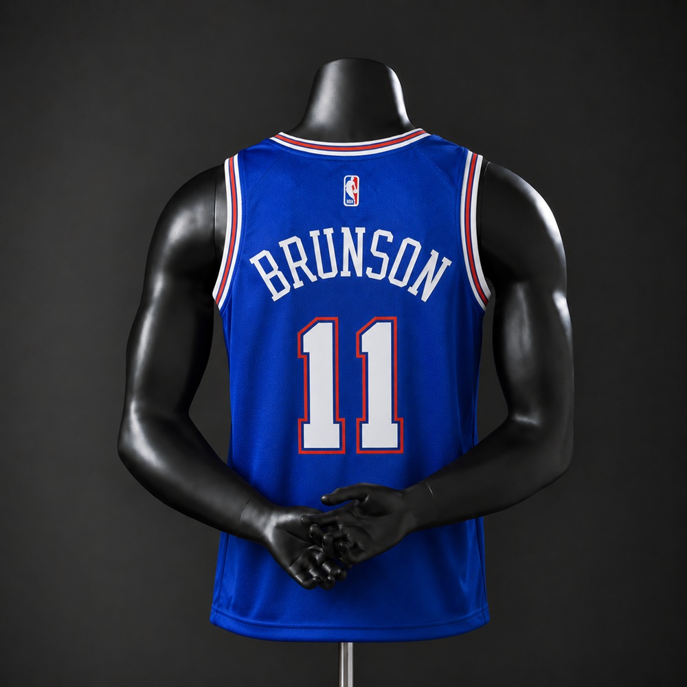 New York Knicks Statement Edition Jalen Brunson #11 NBA Jersey Silk Version Foto 2
