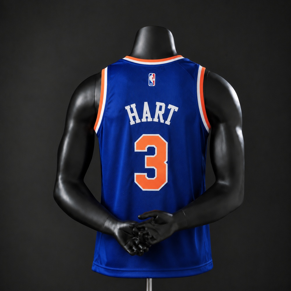 New York Knicks Icon Edition Hart #3 NBA Jersey Embroidered Version Foto 2