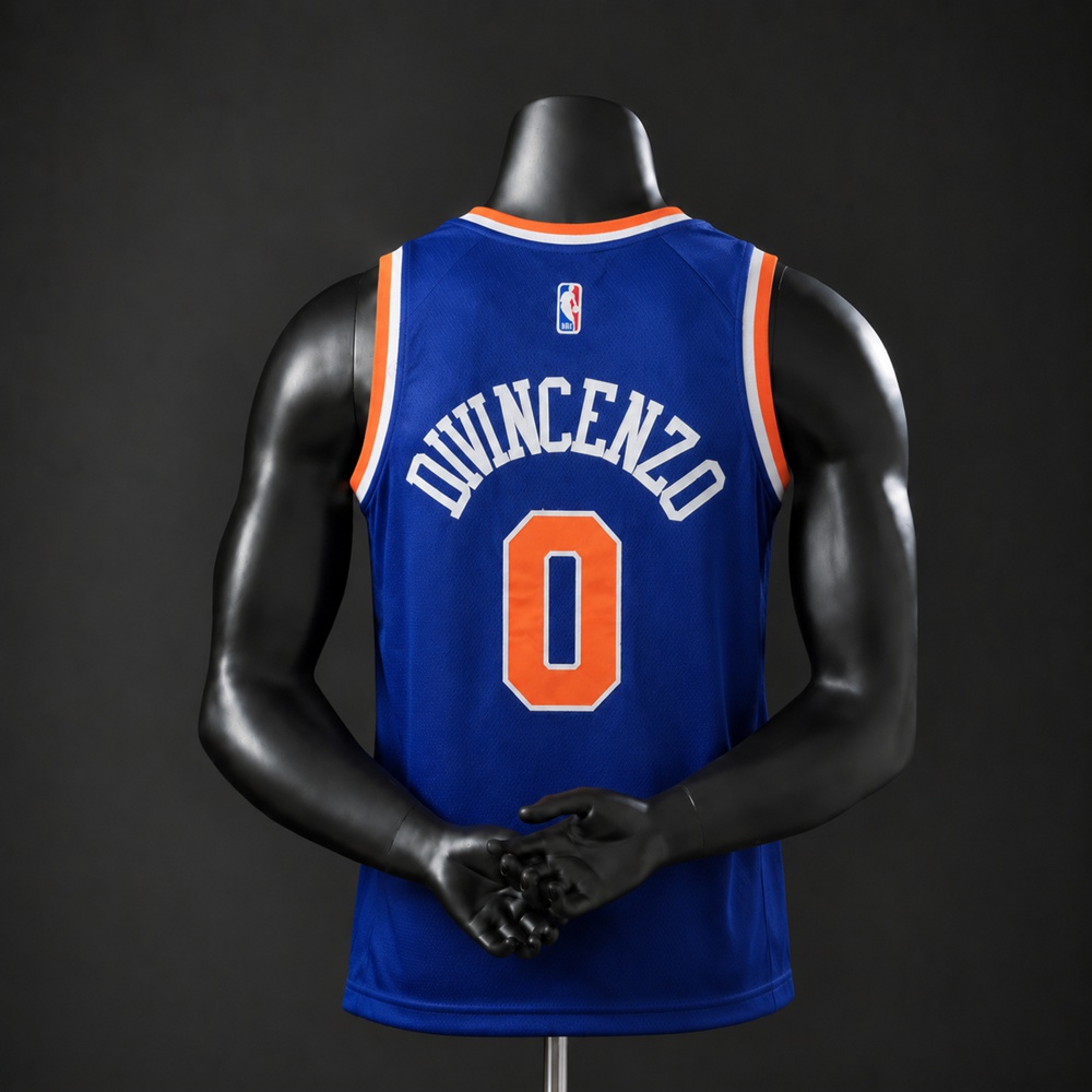 New York Knicks Icon Edition DiVincenzo #0 NBA Jersey Embroidered Version Foto 2