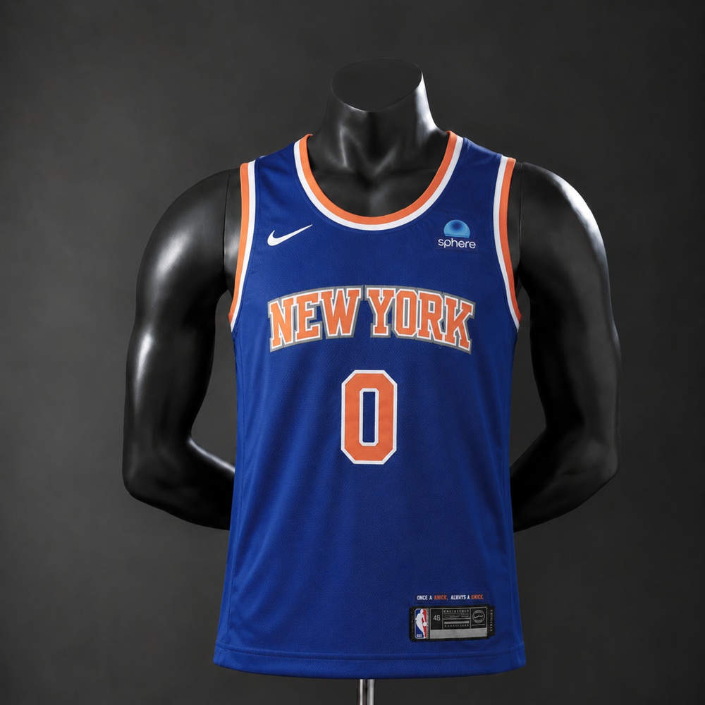 New York Knicks Icon Edition DiVincenzo #0 NBA Jersey Embroidered Version