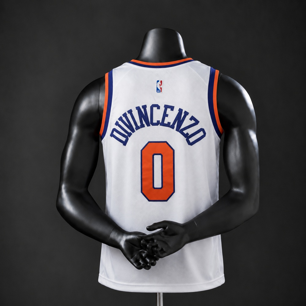 New York Knicks Association Edition Donte DiVincenzo #0 NBA Jersey Embroidered Version Foto 2