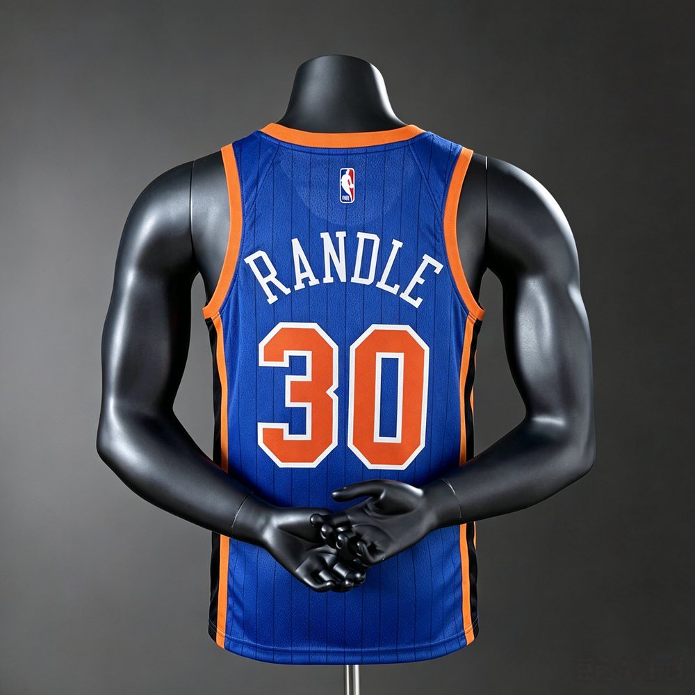 New York Knicks Classic Edition Randle #30 NBA Jersey Silk Version Foto 2