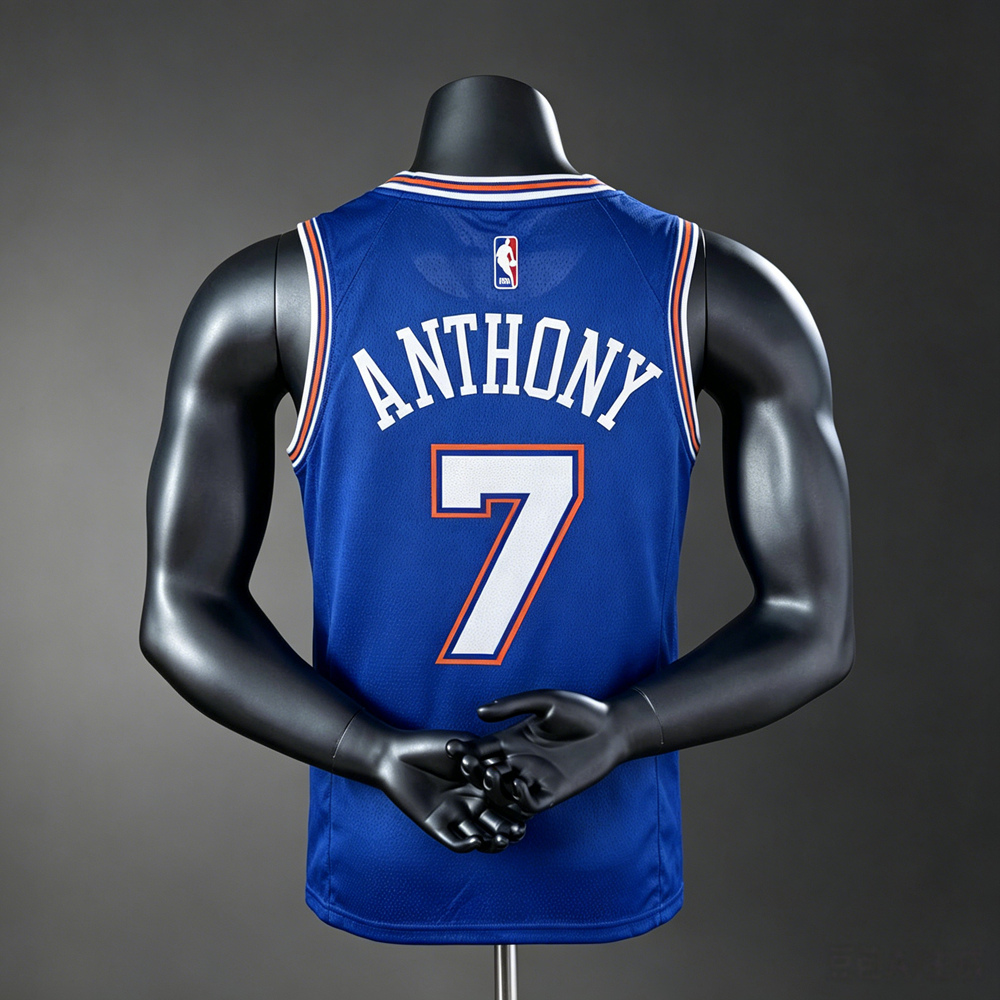 New York Knicks Icon Edition Anthony #7 NBA Jersey Silk Version Foto 2
