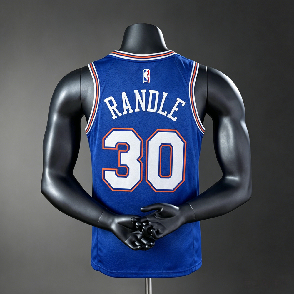 New York Knicks Icon Edition Randle #30 NBA Jersey Silk Version Foto 2